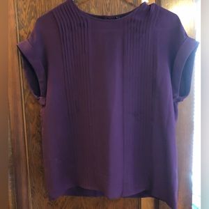 Theory size S purple silk shell